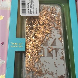 kate spade Rose Gold Glitter Liquid Phone Case